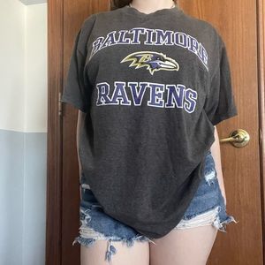 Dark Grey Ravens NFL Football Tshirt